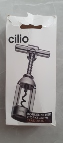 Korkociąg CILIO chromowany metal 14 cm