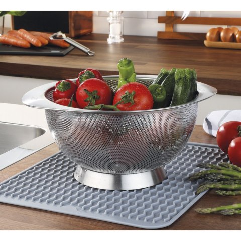 Stalowy durszlak z nóżką, śred. 26 cm