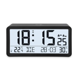Zegar elektroniczny z dużym wyświetlaczem ADE 19 x 5 x 9 cm czarny