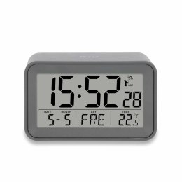 Zegar elektroniczny z kalendarzem termometrem ADE 10,5 x 6,5 x 4 cm szary