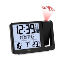 Zegar elektroniczny z projektorem ADE 15,5 x 10,5 x 4 cm czarny