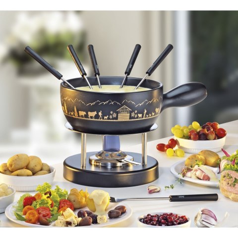 Zestaw do fondue dla 6 osób 10 elementów śred. 22 cm
