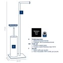 Zestaw toaletowy KELA 71 cm czarny