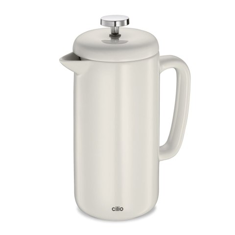 Kafeteria tłokowa, porcelana, 1,0 l (8 filiżanek), śred. 10 x 23 cm, biała