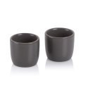 Kieliszki do jajek 2 sztuki KELA porcelana śred. 5 x 4,5 cm ciemnoszare