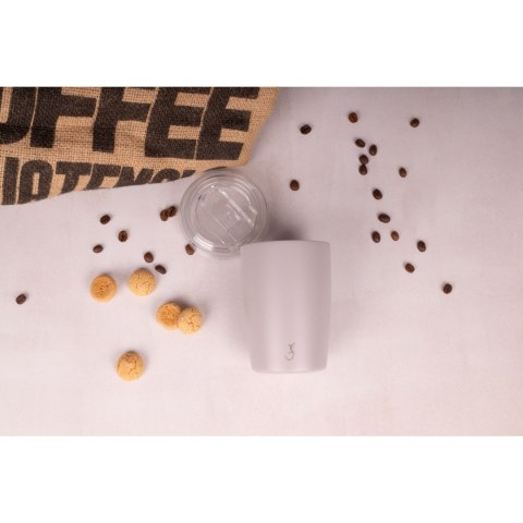 Ktermiczny kubek do kawy, stal nierdzewna/tworzywo stuczne, 0,3 l, szary