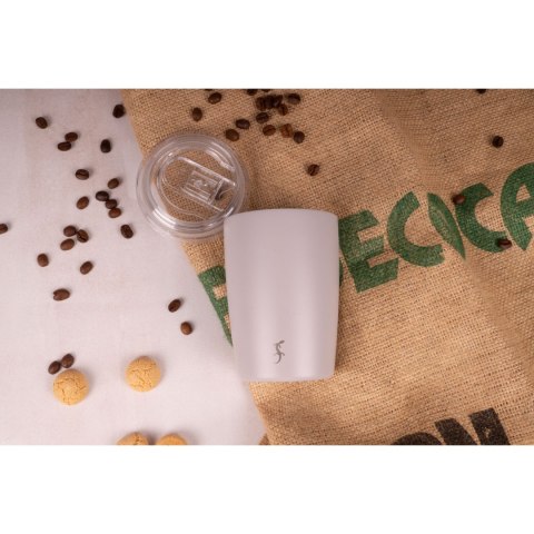 Ktermiczny kubek do kawy, stal nierdzewna/tworzywo stuczne, 0,3 l, szary