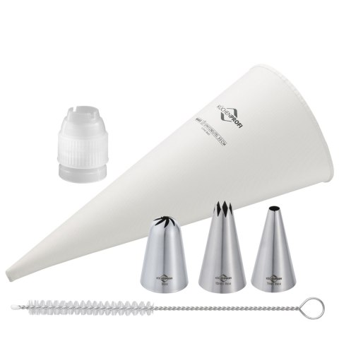 Rękaw cukierniczy i 3 końcówki, 35 cm