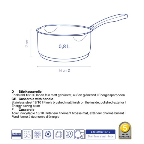 Rondel KELA 0,8 L 14 × 7 cm Flavoria
