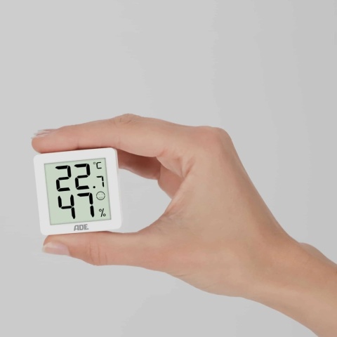 Termometr z higrometrem, 3 szt., 4,5 x 1,5 x 4,5 cm, biały
