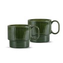 2 filiżanki kubki do herbaty zielone 0,4 L wys. 9 cm SAGAFORM