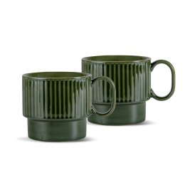 2 filiżanki kubki do herbaty zielone 0,4 L wys. 9 cm SAGAFORM