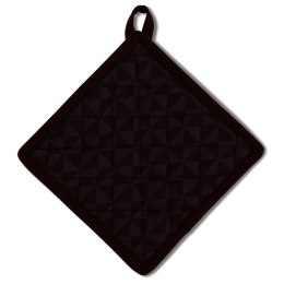 Bawełniany uchwyt do gorących naczyń z kieszonką, 20x20 cm, brązowy