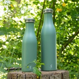 Butelka termiczna, stalowa, 0,75 l, zielona