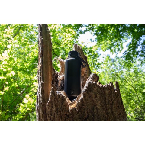 Butelka termiczna, stalowa, 1,0 l, czarna