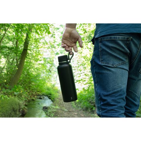 Butelka termiczna, stalowa, 1,0 l, czarna