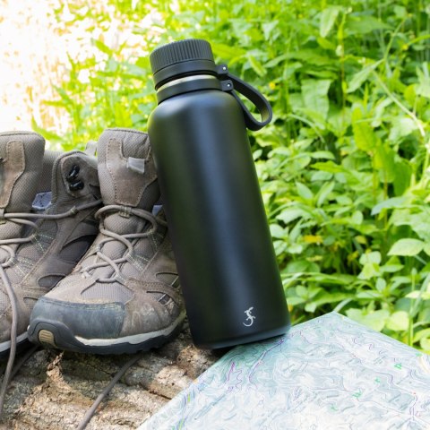 Butelka termiczna, stalowa, 1,0 l, czarna