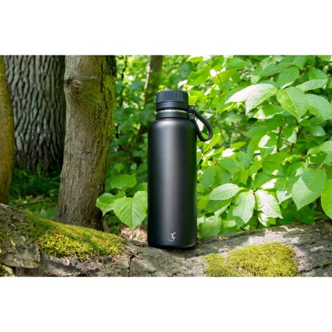 Butelka termiczna, stalowa, 1,0 l, czarna