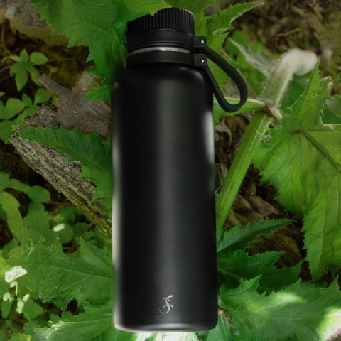Butelka termiczna, stalowa, 1,0 l, czarna