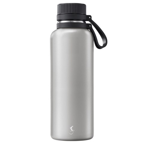 Butelka termiczna, stalowa, 1,0 l, szara