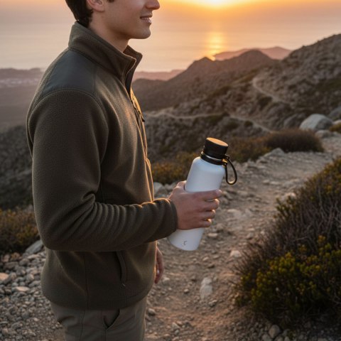 Butelka termiczna, stalowa, 1,0 l, szara