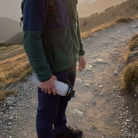 Butelka termiczna, stalowa, 1,0 l, szara