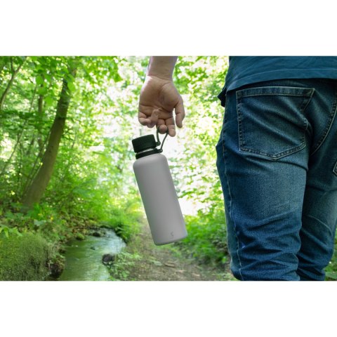 Butelka termiczna, stalowa, 1,0 l, szara