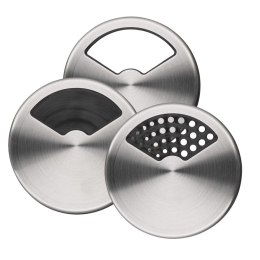 Dozownik do przypraw, szkło/stal nierdzewna, 0,07 l, śred. 6 x 9,5 cm