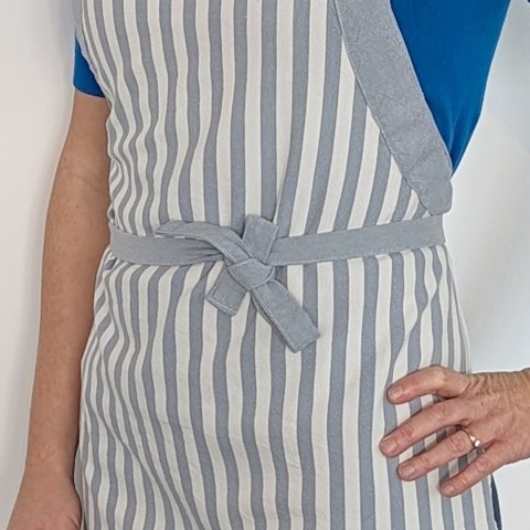 Fartuch kuchenny, bawełna/bambus, 67 x 80 cm, niebieski