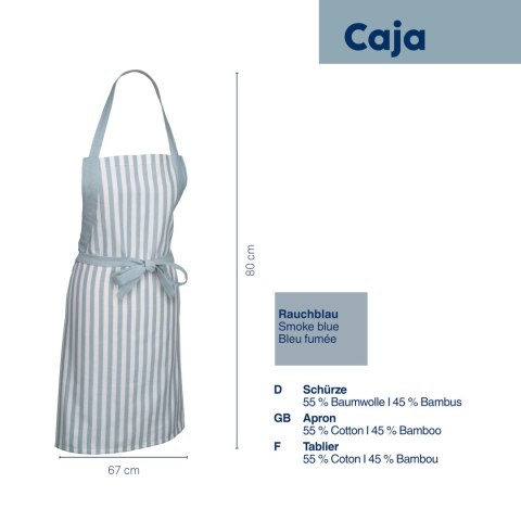 Fartuch kuchenny, bawełna/bambus, 67 x 80 cm, niebieski