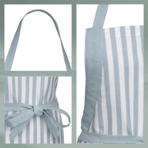 Fartuch kuchenny, bawełna/bambus, 67 x 80 cm, niebieski