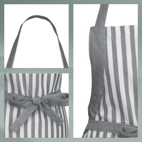 Fartuch kuchenny, bawełna/bambus, 67 x 80 cm, szary