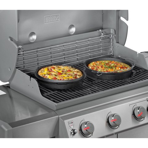 Garnek żeliwny, z akcesoriami do używania na grillu i nad ogniskiem, 5,5 l, śred. 30 x 13,5 cm