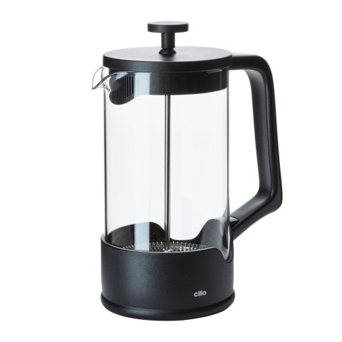 Kafeteria tłokowa, szkło borokrzemowe, 1,0 l/8 filiżanek, śred. 10 x 21,5 cm, czarna