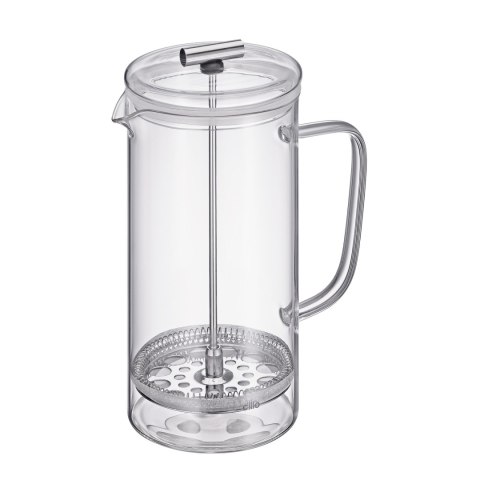 Kafeteria tłokowa, szkło borokrzemowe, 1,0 l/8 filiżanek, śred. 9,5 x 20,5 cm, przezroczysta