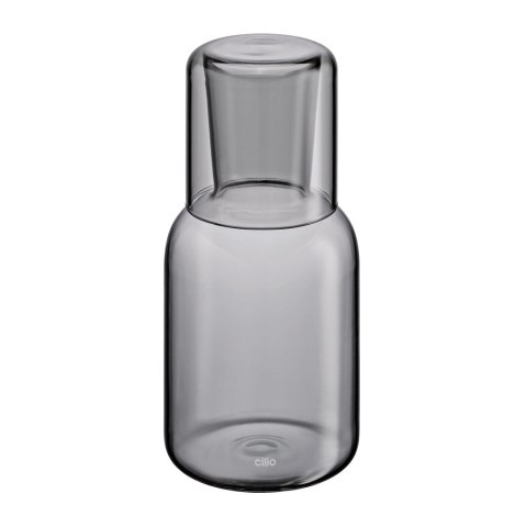 Karafka ze szklanką 0,75 L + 0,2 L śred. 9,5 x 19,5 cm szara CILIO
