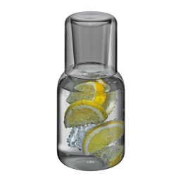 Karafka ze szklanką 0,75 L + 0,2 L śred. 9,5 x 19,5 cm szara CILIO