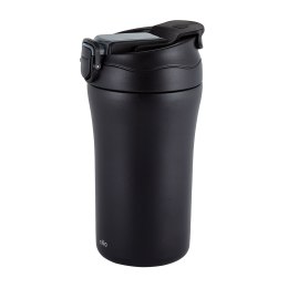 Kubek termiczny z ustnikiem słomką MAŁY 0,4 L śred. 8,5 x 16,5 cm czarny CILIO