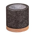 Moździerz granitowy na drewnianej podstawie CILIO śred. 10 x 9,5 cm 1,4 KG