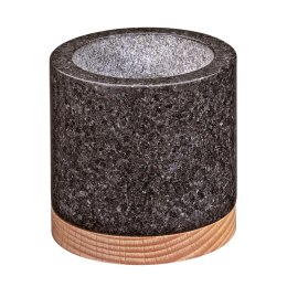 Moździerz granitowy na drewnianej podstawie CILIO śred. 10 x 9,5 cm 1,4 KG