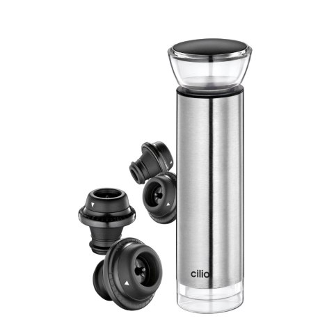 Próżniowa pompka do wina z 4 korkami CILIO śred. 4 x 12,5 cm