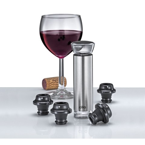 Próżniowa pompka do wina z 4 korkami CILIO śred. 4 x 12,5 cm