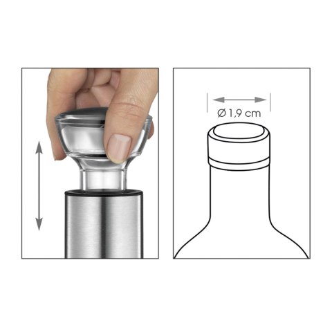 Próżniowa pompka do wina z 4 korkami CILIO śred. 4 x 12,5 cm