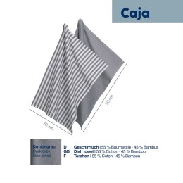 Ściereczki kuchenne, bawełna/bambus, 50 x 70 cm, szare