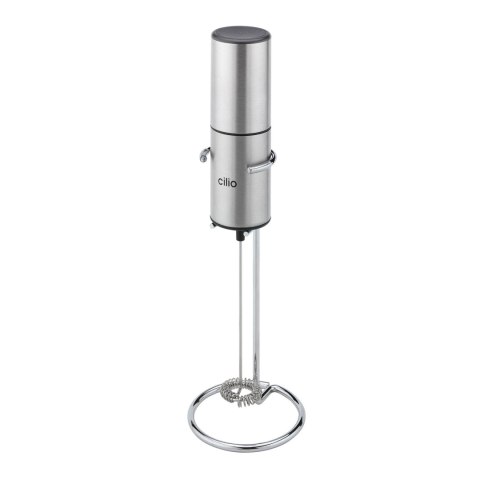 Spieniacz do mleka na stojaku, stal nierdzewna, 21 cm