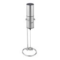 Spieniacz do mleka na stojaku, stal nierdzewna, 21 cm