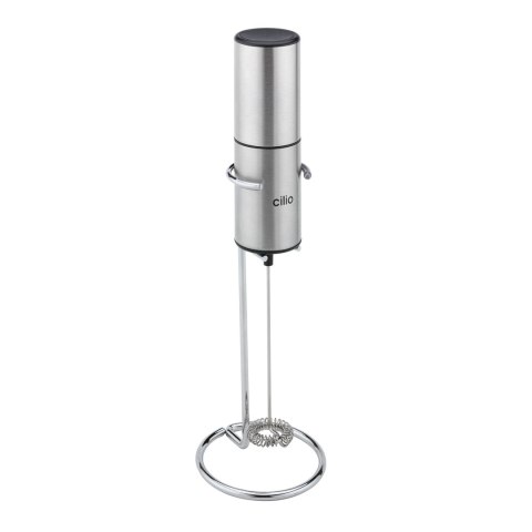 Spieniacz do mleka na stojaku, stal nierdzewna, 21 cm