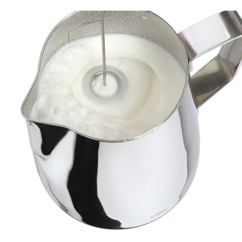 Spieniacz do mleka na stojaku, stal nierdzewna, 21 cm