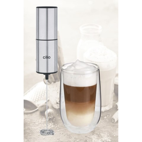 Spieniacz do mleka na stojaku, stal nierdzewna, 21 cm