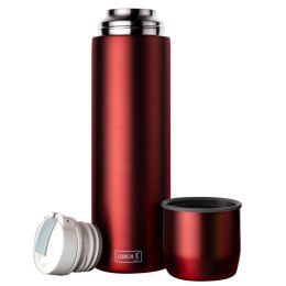 Termos stalowy, 0,75 l, śred. 7,5 x 29 cm, czerwony